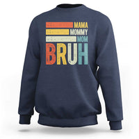 Funny Mama Mommy Mom Bruh Sweatshirt Mother's Day Vintage Stripes