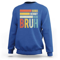 Funny Mama Mommy Mom Bruh Sweatshirt Mother's Day Vintage Stripes