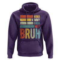Funny Mama Mommy Mom Milf Bruh Hoodie Mother's Day Vintage Stripes