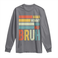 Funny Mama Mommy Mom Milf Bruh Long Sleeve Shirt Mother's Day Vintage Stripes