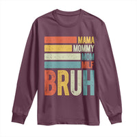 Funny Mama Mommy Mom Milf Bruh Long Sleeve Shirt Mother's Day Vintage Stripes