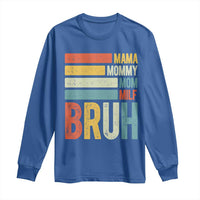 Funny Mama Mommy Mom Milf Bruh Long Sleeve Shirt Mother's Day Vintage Stripes