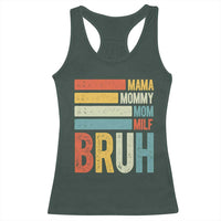Funny Mama Mommy Mom Milf Bruh Racerback Tank Top Mother's Day Vintage Stripes