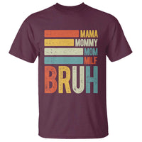 Funny Mama Mommy Mom Milf Bruh T Shirt Mother's Day Vintage Stripes