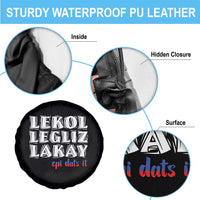 Haitian Pride Spare Tire Cover Haitian Lekol Legliz Lakay Haiti Flag Creole Saying