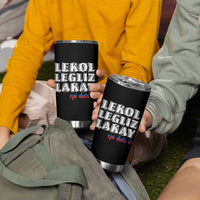 Haitian Pride Tumbler Cup Haitian Lekol Legliz Lakay Haiti Flag Creole Saying