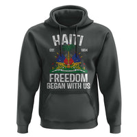 Haiti Freedom Began With Us Hoodie Haitian Flag Day