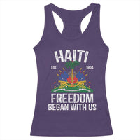 Haiti Freedom Began With Us Racerback Tank Top Haitian Flag Day