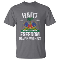 Haiti Freedom Began With Us T Shirt Haitian Flag Day