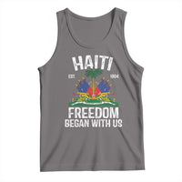 Haiti Freedom Began With Us Tank Top Haitian Flag Day