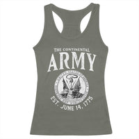 Continental Army America Independence Revolutionary War Seal Racerback Tank Top