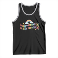 Funny Heterosexuality In This Economy Tank Top Rainbow LGBTQ+ Pride - Wonder Print Shop