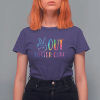 Adoption Foster Parents T Shirt For Women Peace Out Foster Care