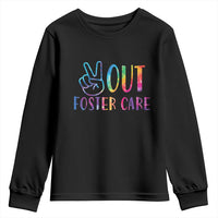 Adoption Foster Parents Youth Sweatshirt Peace Out Foster Care