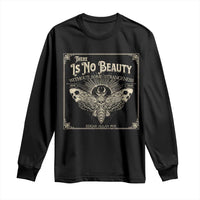 Funny Skull Moth Long Sleeve Shirt There Is No Beauty Without Some Strangeness Edgar Poe