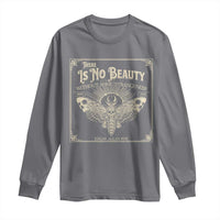 Funny Skull Moth Long Sleeve Shirt There Is No Beauty Without Some Strangeness Edgar Poe