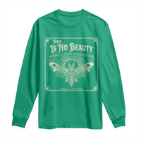 Funny Skull Moth Long Sleeve Shirt There Is No Beauty Without Some Strangeness Edgar Poe