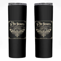 Funny Skull Moth Skinny Tumbler There Is No Beauty Without Some Strangeness Edgar Poe