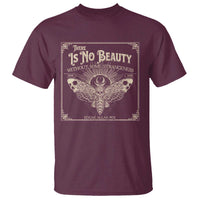 Funny Skull Moth T Shirt There Is No Beauty Without Some Strangeness Edgar Poe