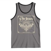 Funny Skull Moth Tank Top There Is No Beauty Without Some Strangeness Edgar Poe