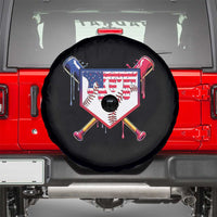 Funny Ice Cream Baseball Drip American Flag Spare Tire Cover 4th Of July