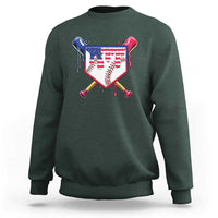 Funny Ice Cream Baseball Drip American Flag Sweatshirt 4th Of July
