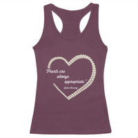 Pearls Are Always Appropriate Racerback Tank Top Jacqueline Kennedy Quotes