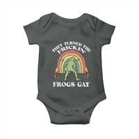 Funny They Turned The Frickin Frogs Gay Baby Onesie Gay Frog LGBT Rainbow