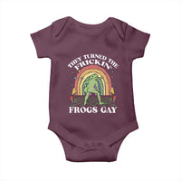 Funny They Turned The Frickin Frogs Gay Baby Onesie Gay Frog LGBT Rainbow