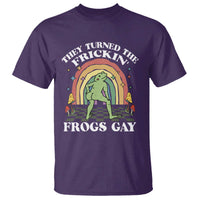 Funny They Turned The Frickin Frogs Gay T Shirt Gay Frog LGBT Rainbow