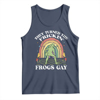 Funny They Turned The Frickin Frogs Gay Tank Top Gay Frog LGBT Rainbow