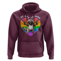 Funny Be Gay Do Crime Hoodie LGBTQ Pride Gay Racoon Rainbow