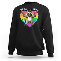 Funny Be Gay Do Crime Sweatshirt LGBTQ Pride Gay Racoon Rainbow