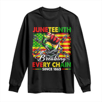 Juneteenth Breaking Every Chain Since 1865 Long Sleeve Shirt Hand Fist Freedom