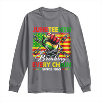 Juneteenth Breaking Every Chain Since 1865 Long Sleeve Shirt Hand Fist Freedom