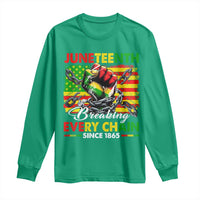 Juneteenth Breaking Every Chain Since 1865 Long Sleeve Shirt Hand Fist Freedom