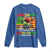 Juneteenth Breaking Every Chain Since 1865 Long Sleeve Shirt Hand Fist Freedom
