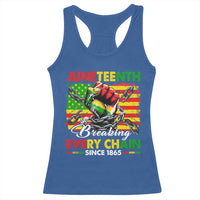 Juneteenth Breaking Every Chain Since 1865 Racerback Tank Top Hand Fist Freedom