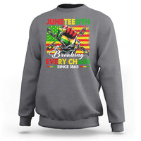 Juneteenth Breaking Every Chain Since 1865 Sweatshirt Hand Fist Freedom