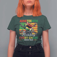 Juneteenth Breaking Every Chain Since 1865 T Shirt For Women Hand Fist Freedom