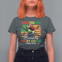 Juneteenth Breaking Every Chain Since 1865 T Shirt For Women Hand Fist Freedom