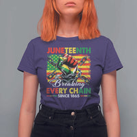 Juneteenth Breaking Every Chain Since 1865 T Shirt For Women Hand Fist Freedom