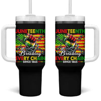 Juneteenth Breaking Every Chain Since 1865 Tumbler With Handle Hand Fist Freedom