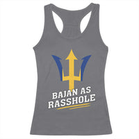 Funny Bajan As Rasshole Racerback Tank Top Barbados Tridents