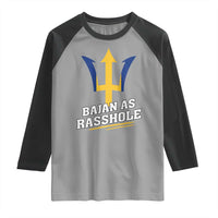 Funny Bajan As Rasshole Raglan Shirt Barbados Tridents