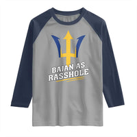 Funny Bajan As Rasshole Raglan Shirt Barbados Tridents