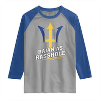 Funny Bajan As Rasshole Raglan Shirt Barbados Tridents