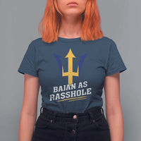 Funny Bajan As Rasshole T Shirt For Women Barbados Tridents