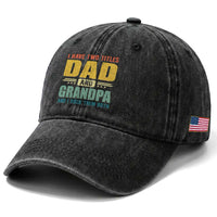I Have Two Titles Dad And Grandpa I Rock Them Both Washed Cotton Baseball Cap Father's Day Gift