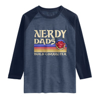 Nerdy Dad Raglan Shirt Funny Fathers Day RPG Gaming D20 Tabletop